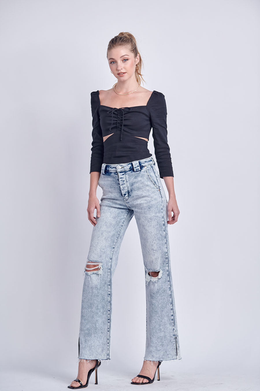 Charlotte 90's Vintage Stretch Wide Jeans (Reg & Plus)