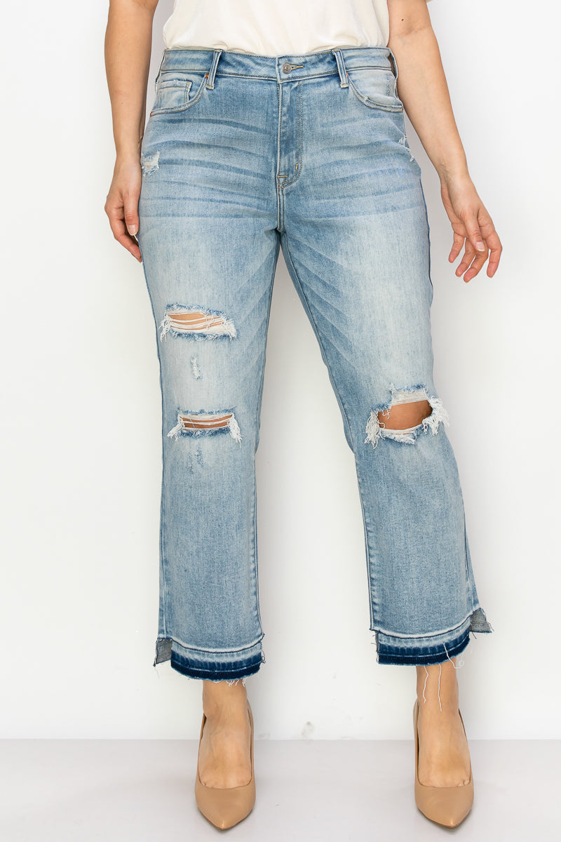 Casey Plus High Rise Stretch Ankle Straight Jeans