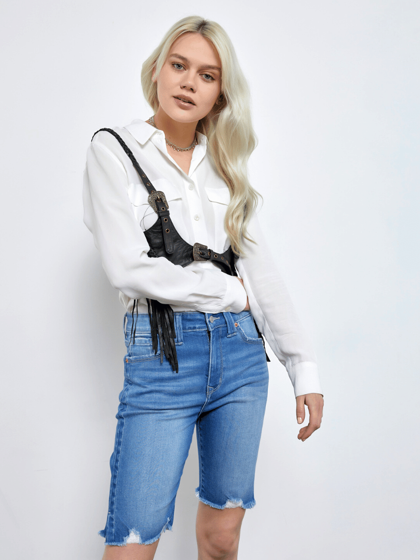 Isabel High Rise Bermuda Shorts (Reg & Plus)