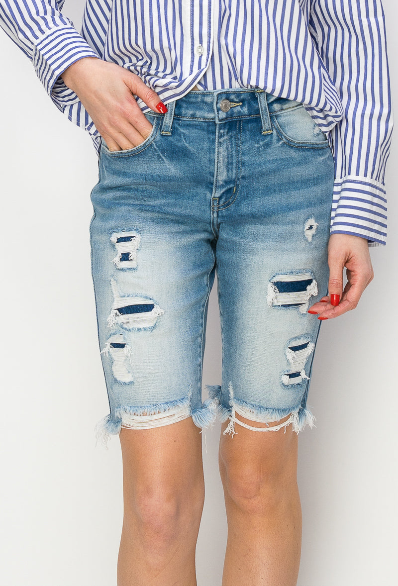 Harper Mid Rise Bermuda Shorts (Reg & Plus)