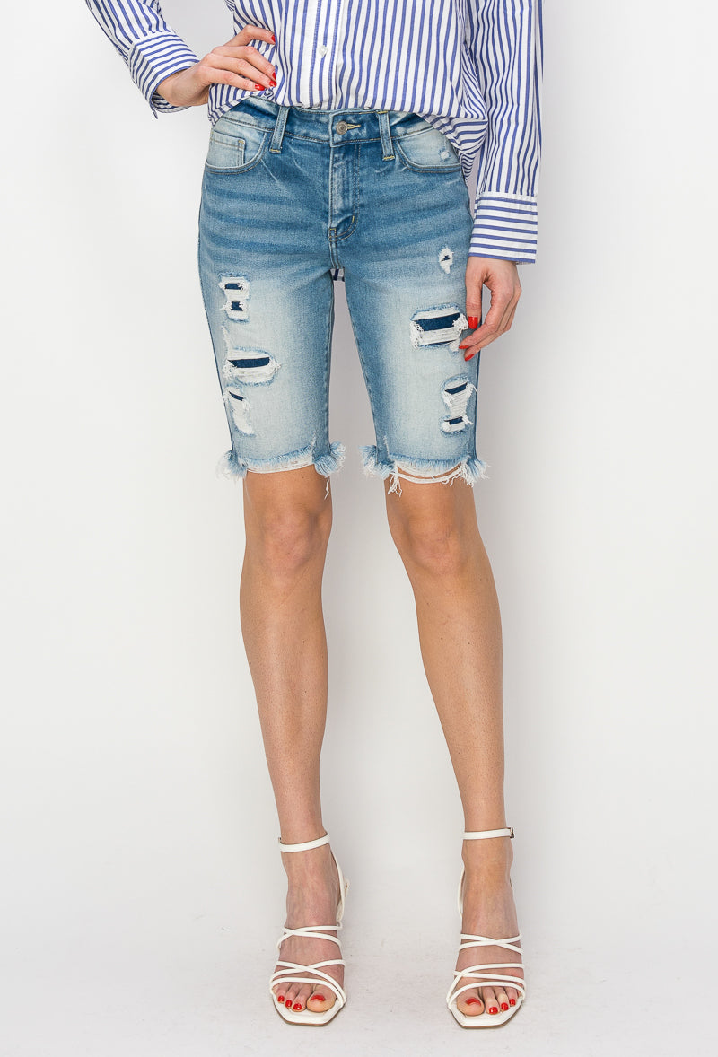 Harper Mid Rise Bermuda Shorts (Reg & Plus)