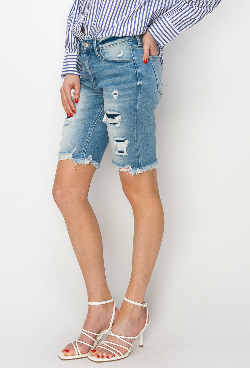 Harper Mid Rise Bermuda Shorts (Reg & Plus)