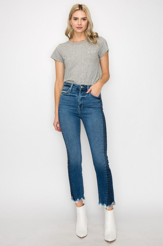 Faith High Rise Slim Straight Jeans (Reg & Plus)