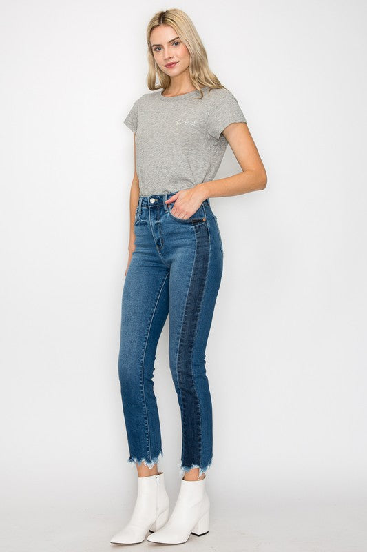 Faith High Rise Slim Straight Jeans (Reg & Plus)