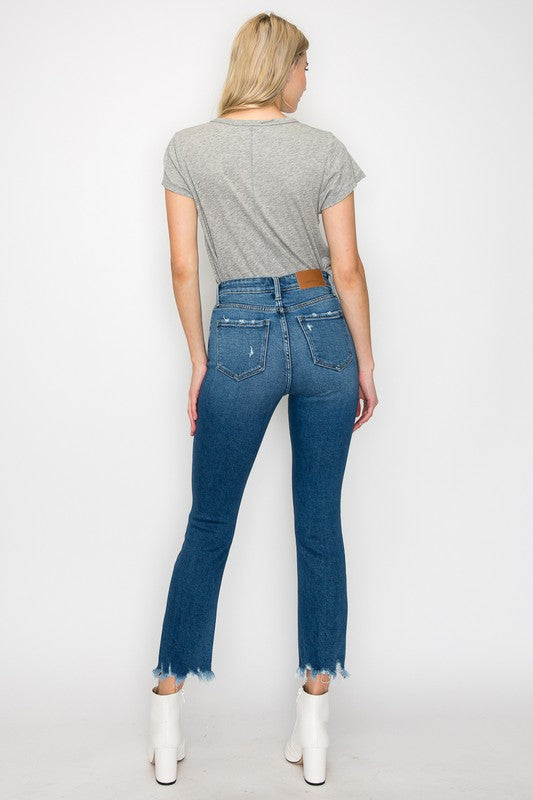 Faith High Rise Slim Straight Jeans (Reg & Plus)