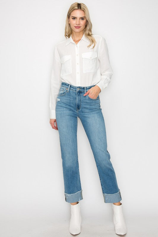 Alexandra High Rise Straight Jeans (Reg & Plus)