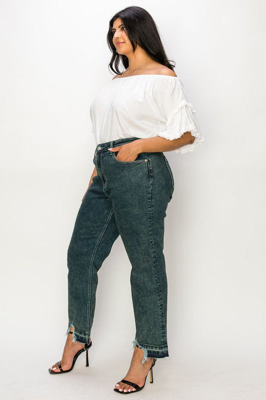 Lucy Plus High Rise Stretch Straight Jeans