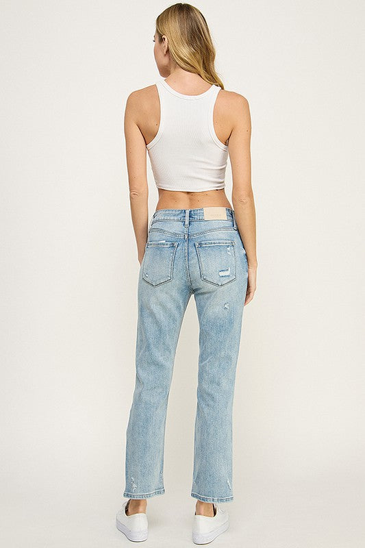 Roy High Rise Stretch Ankle Straight Jeans