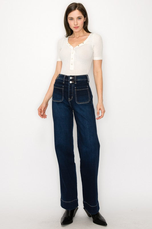 Ximena High Rise Modern Wide Jeans (Reg & Plus)