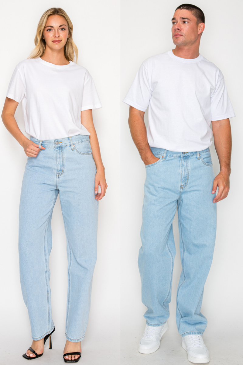 Unisex Tapered Baggy Jeans