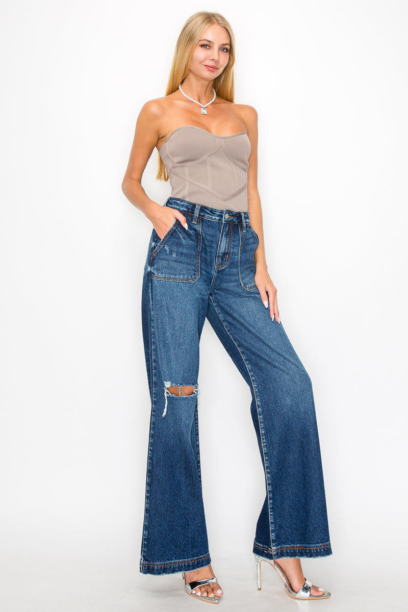 Ultra High Rise Relaxed Flare Jeans