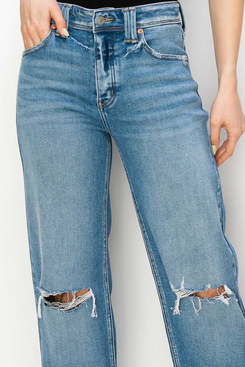 Alice Plus High Rise Straight Leg Jeans