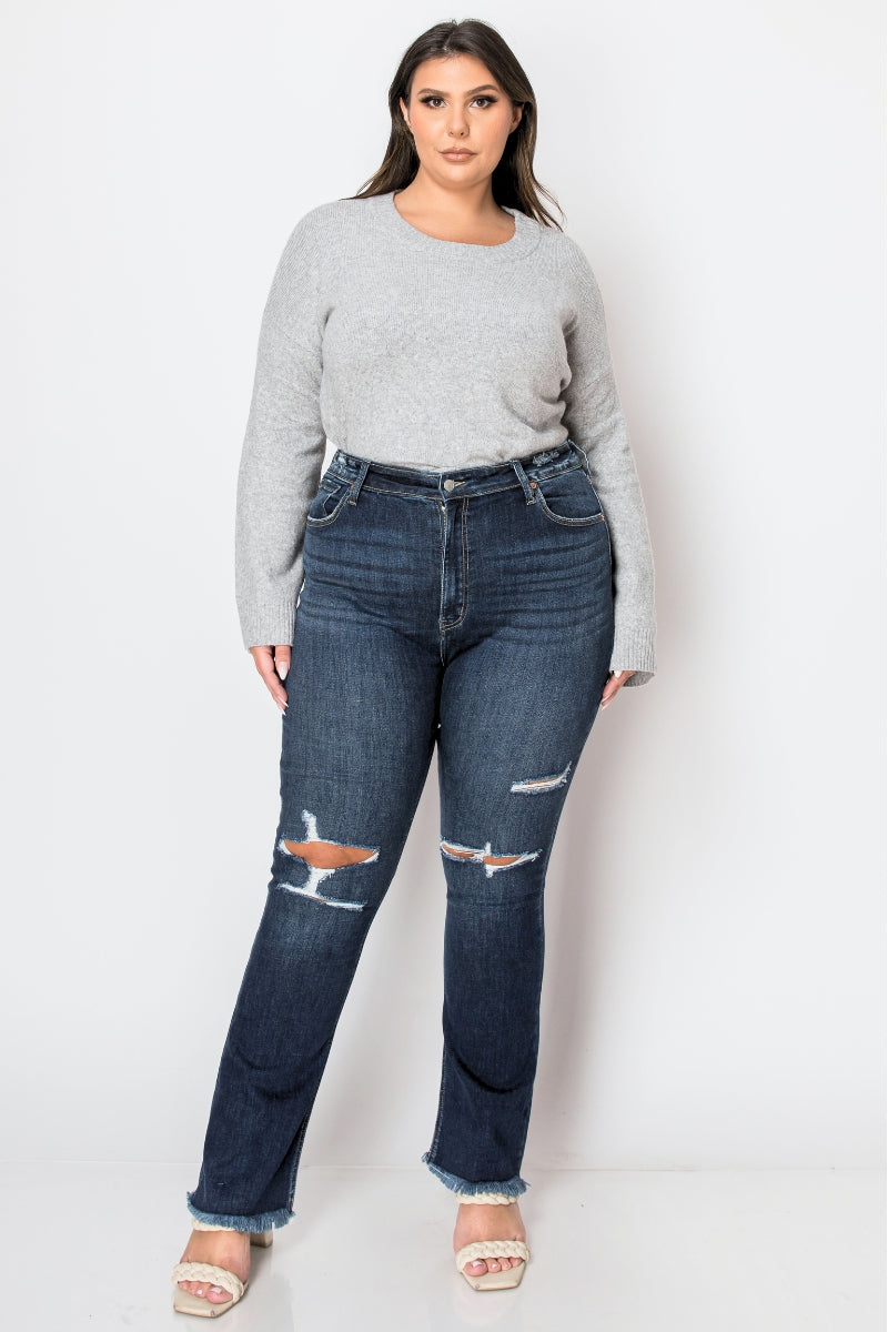Leah Plus High Rise Western Boot Jeans