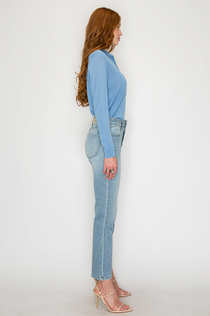 High Rise Straight Leg Jeans