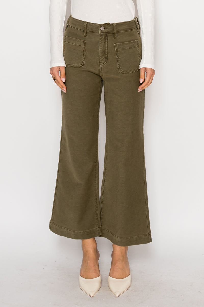 Margot High Rise Crop Palazzo Jeans