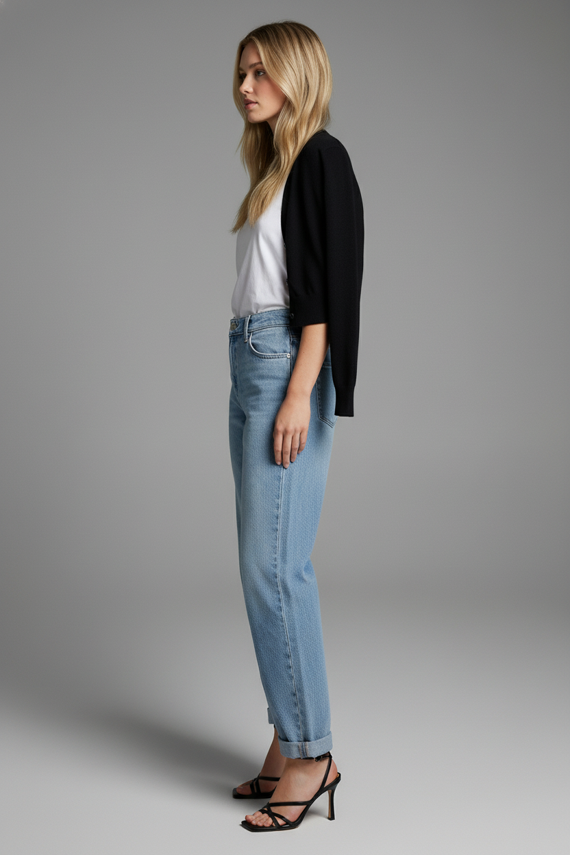 Lane Tapered Mid Rise Wide Baggy Jeans (Reg & Plus)