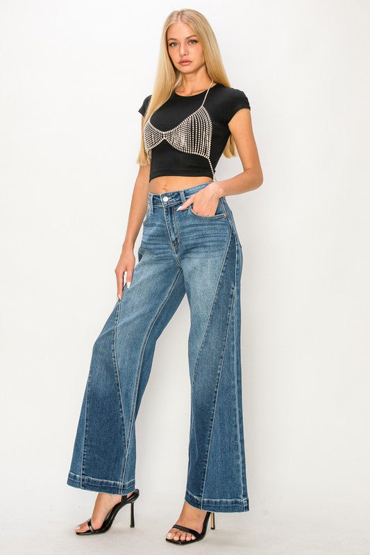 Hazel High Rise Relaxed Flared Leg Jeans
