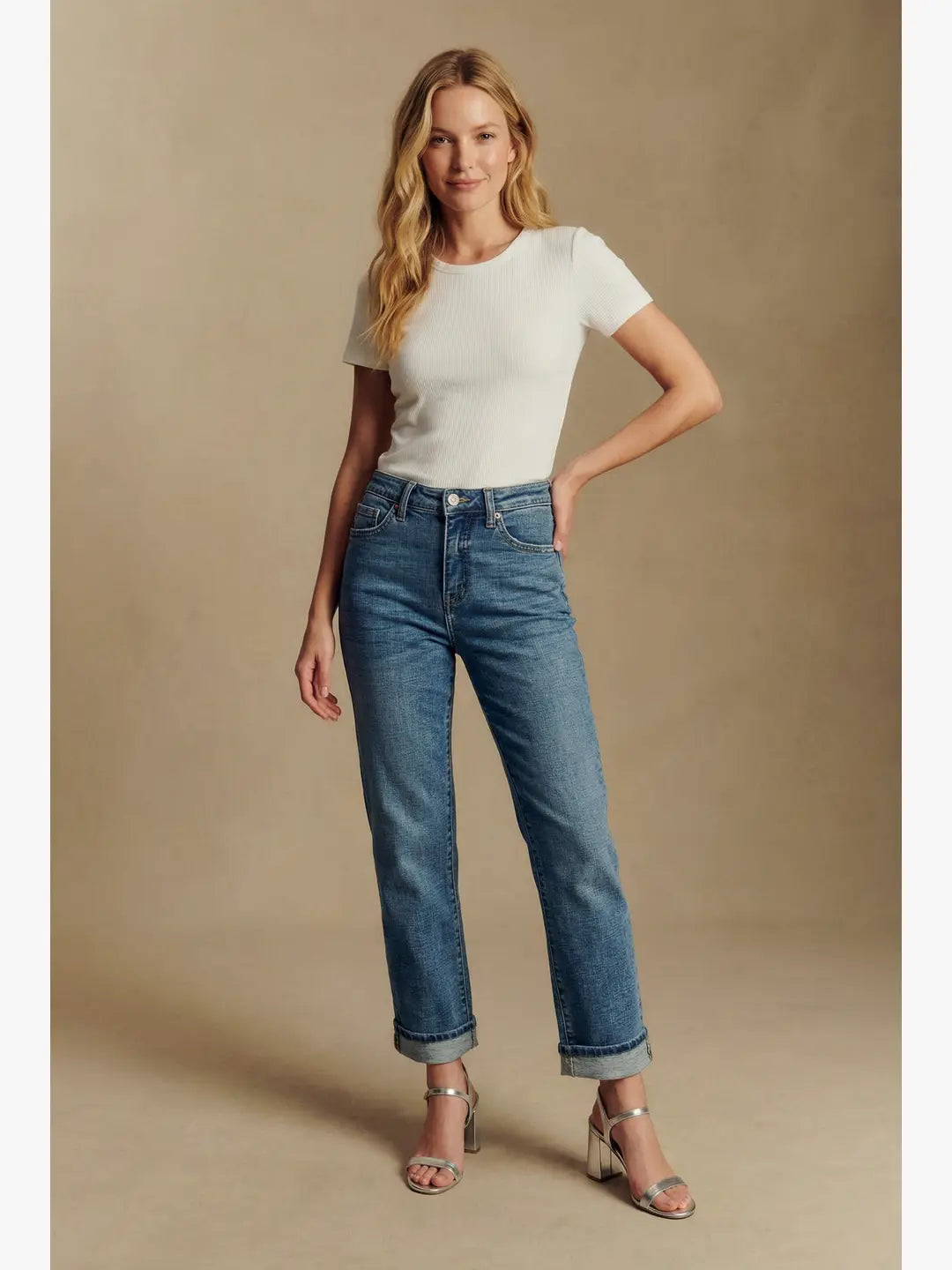 Sabine Tummy Control High Rise Slim Straight Jeans