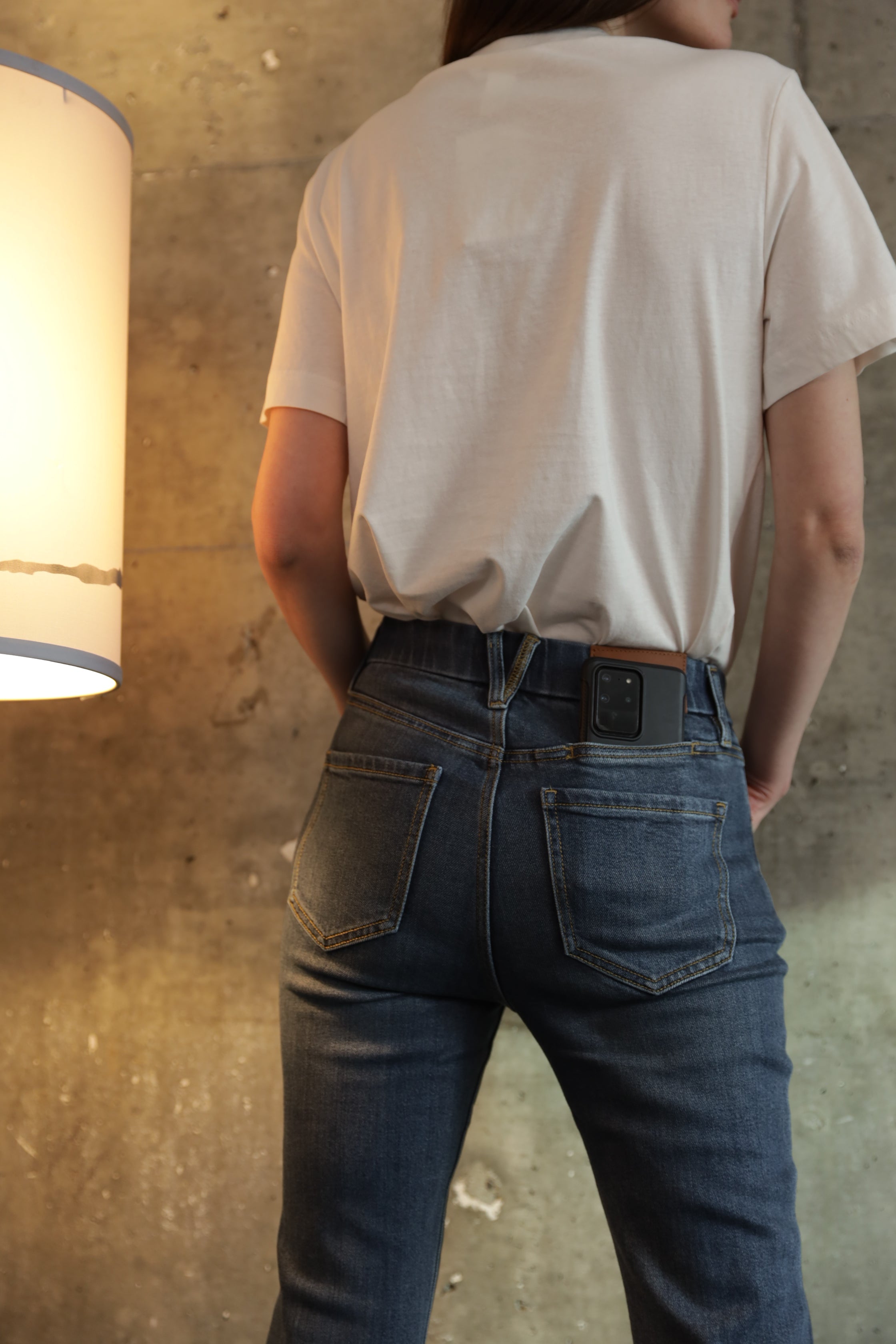 Beatrice ECO ZERO COTTON High Rise Phone Pocket Bootcut Jeans