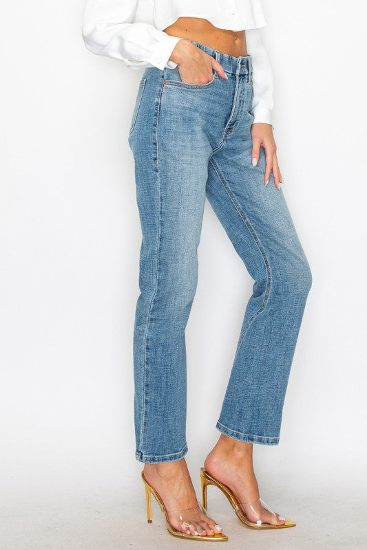 Plus Tummy Control High Rise Straight Jeans