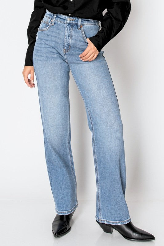 Tummy Control Eco Zero Cotton High Rise Straight Jeans