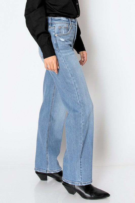 Tummy Control Eco Zero Cotton High Rise Straight Jeans