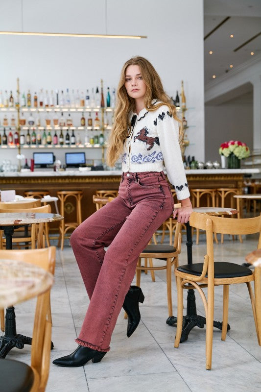 Maya High Rise Flared Leg Jeans