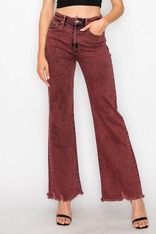 Maya Plus High Rise Flared Leg Jeans