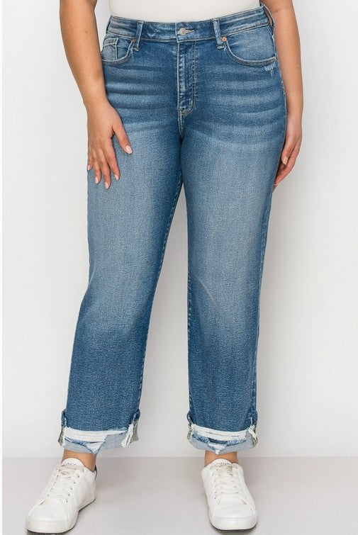 Violet Plus High Rise Stretch Straight Jeans