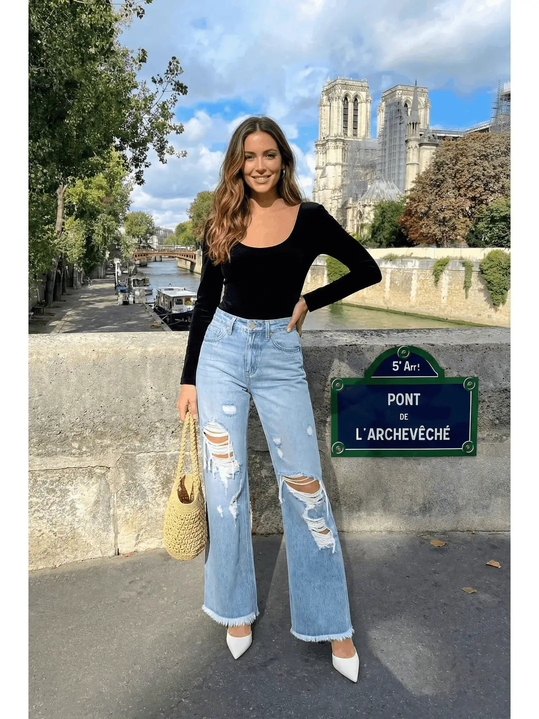 Sage High Rise Wide Leg Jeans (Hybrid Style)