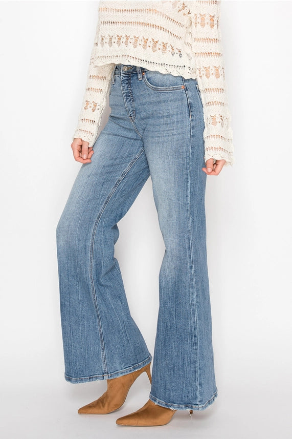 Tummy Control High Rise Palazzo Jeans