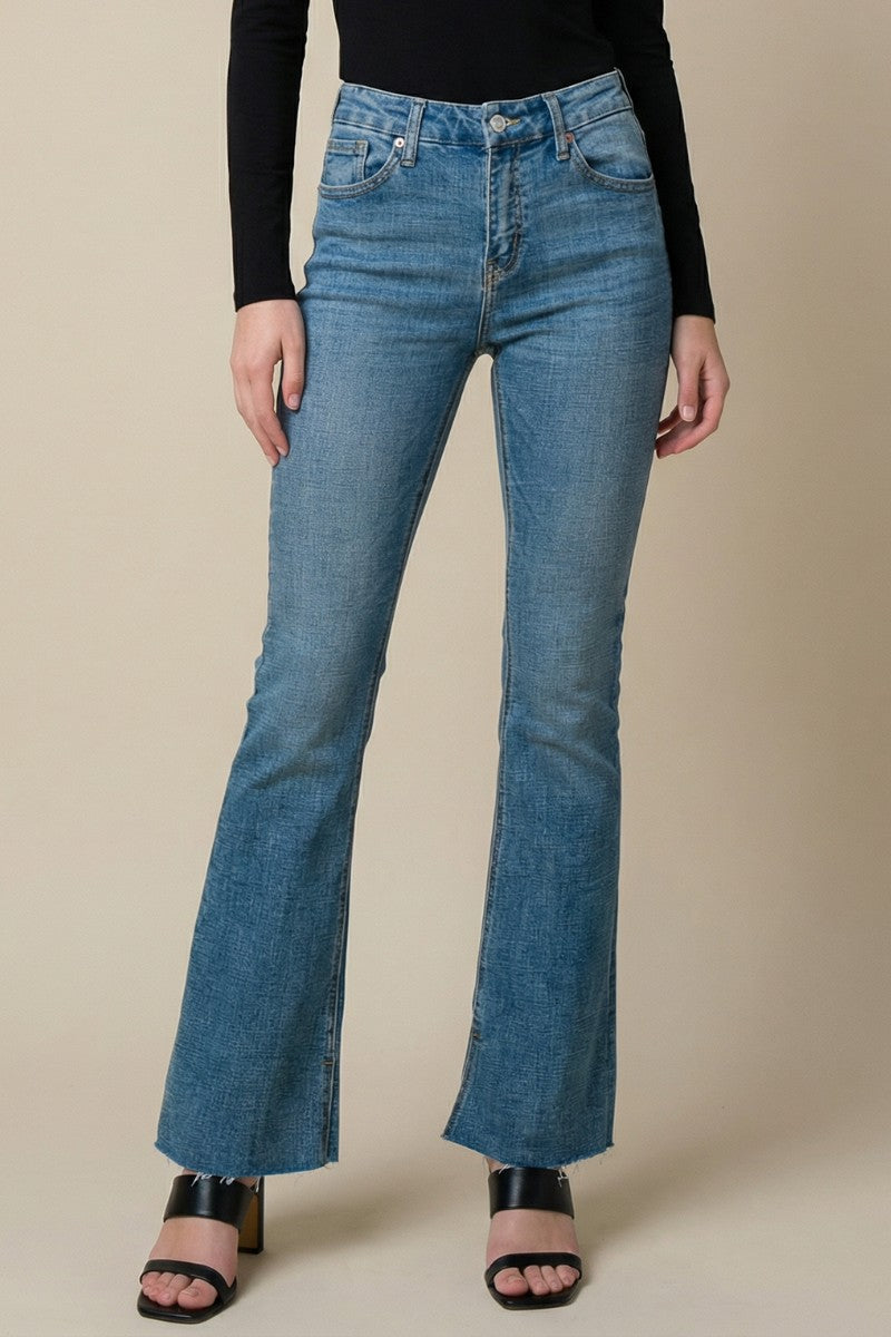 Paisley High Rise Flare Jeans (Reg & Plus)