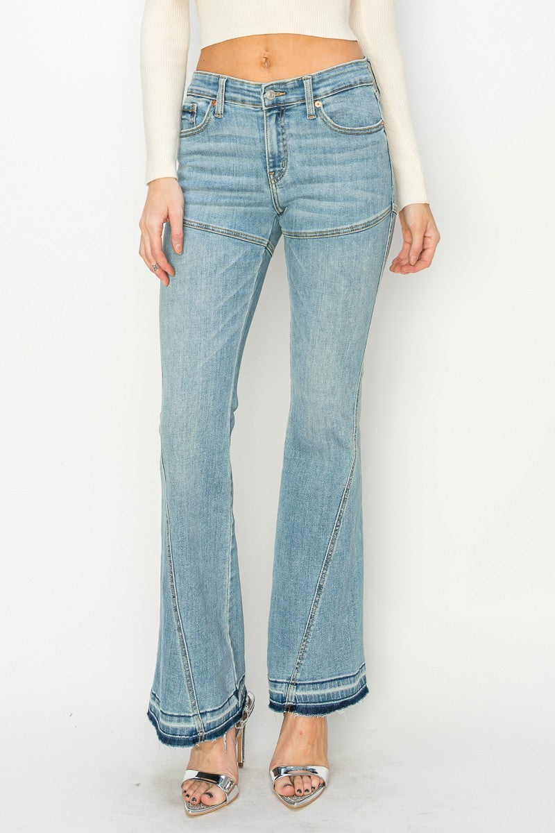 Brianna High Rise Skinny Flare Jeans (Reg & Plus)