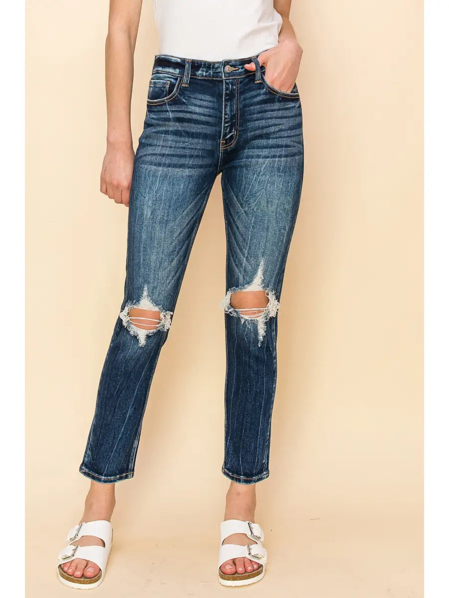 Ruby High Rise Stretch Ankle Cigarette Jeans