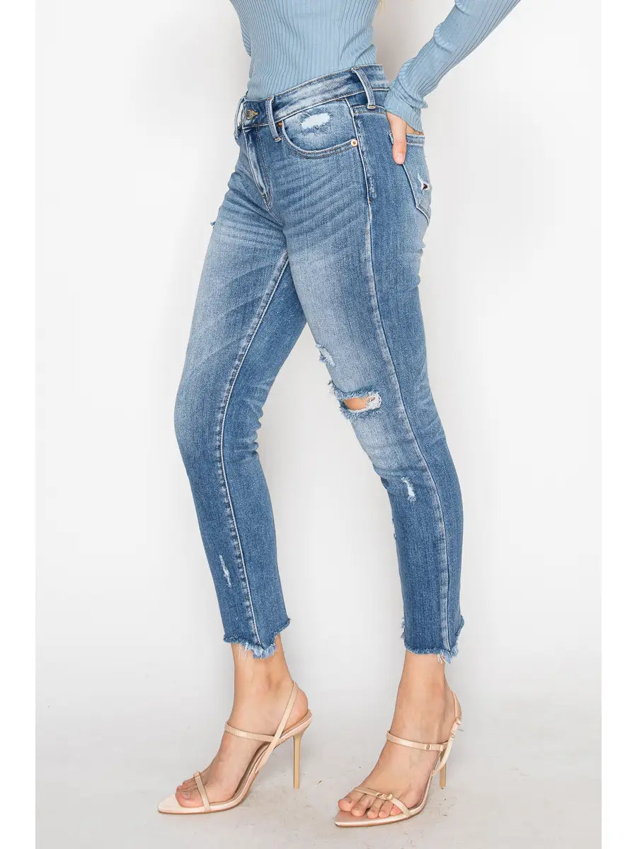 Leslie Mid Rise Ankle Cigarette Jeans