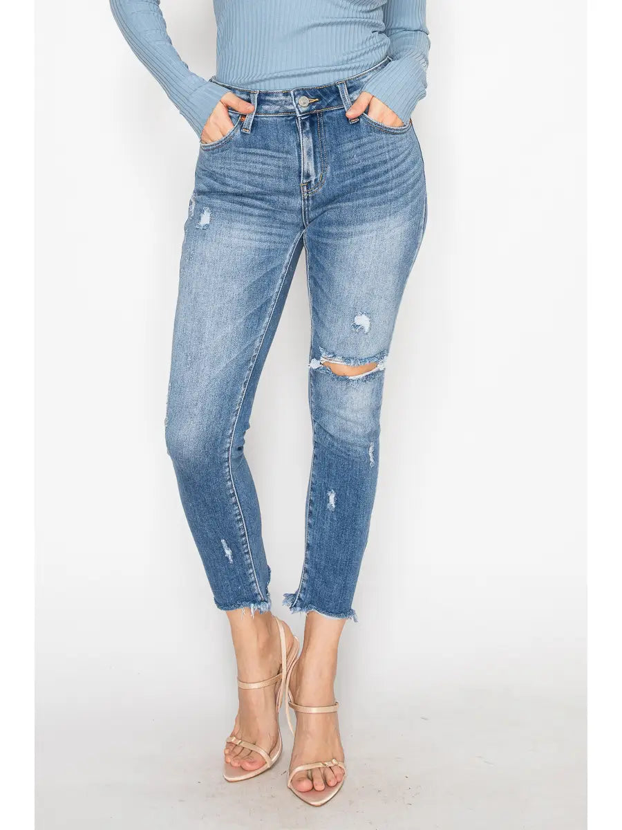 Leslie Mid Rise Ankle Cigarette Jeans