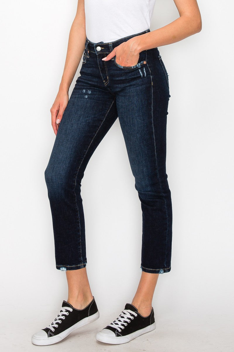 Caroline High Rise Skinny Straight Jeans (Reg & Plus)