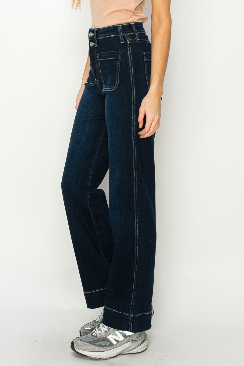 Ximena High Rise Modern Wide Jeans (Reg & Plus)
