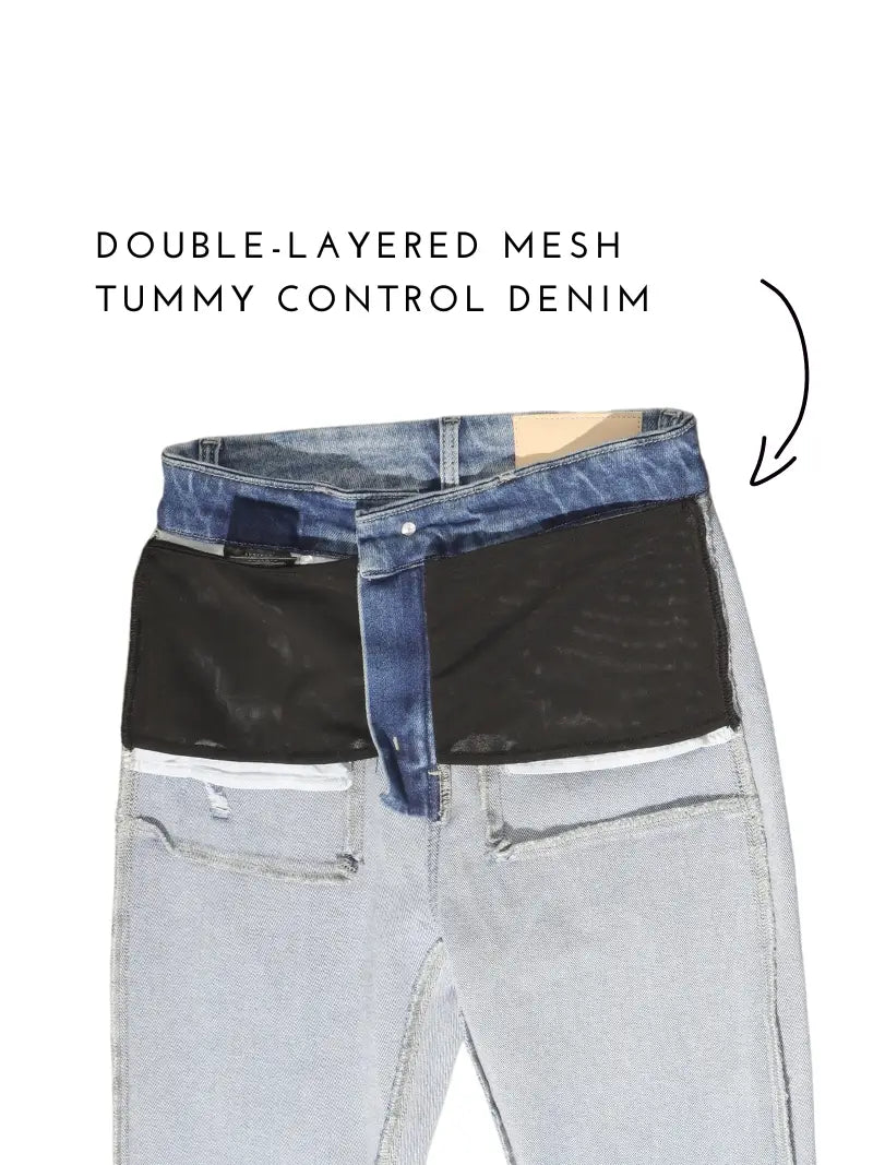 Mesh Tummy Control High Rise Holly Flare Jeans