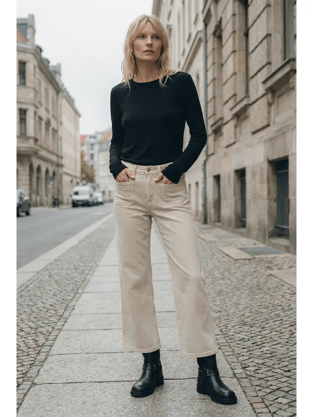 High Rise Garment Dyed Bootcut Jeans