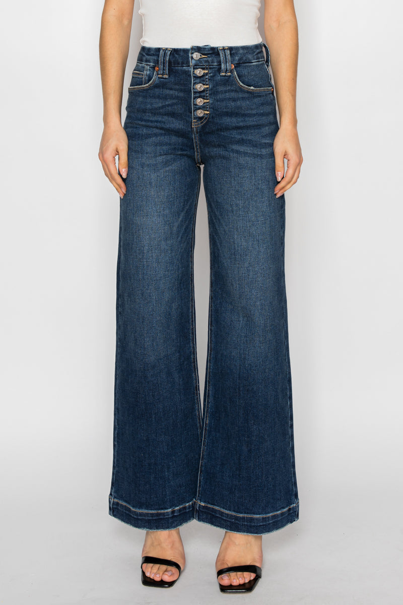 Cindy Tummy Control 90's Vintage Stretch Wide Jeans