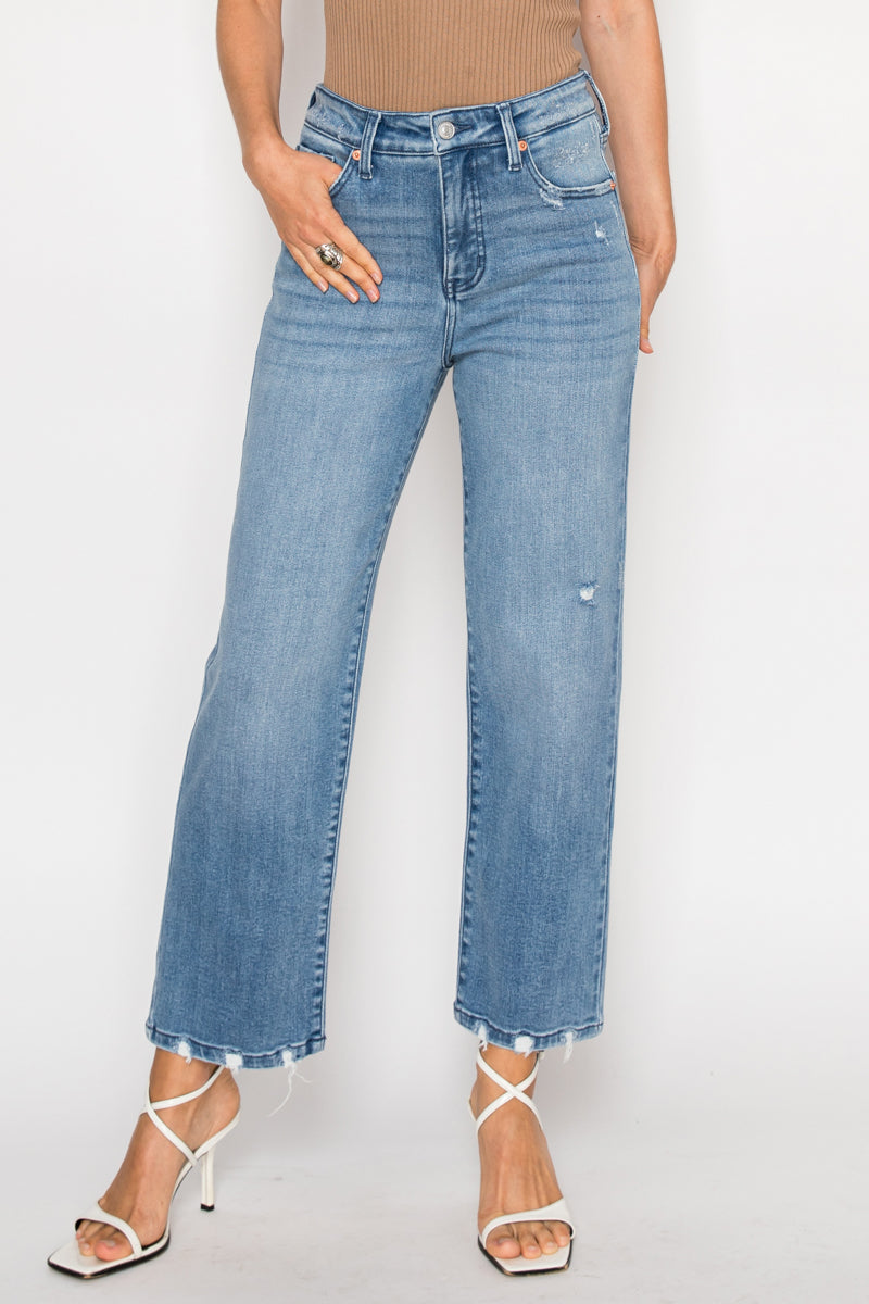 TUMMY CONTROL HIGH RISE STRAIGHT JEANS