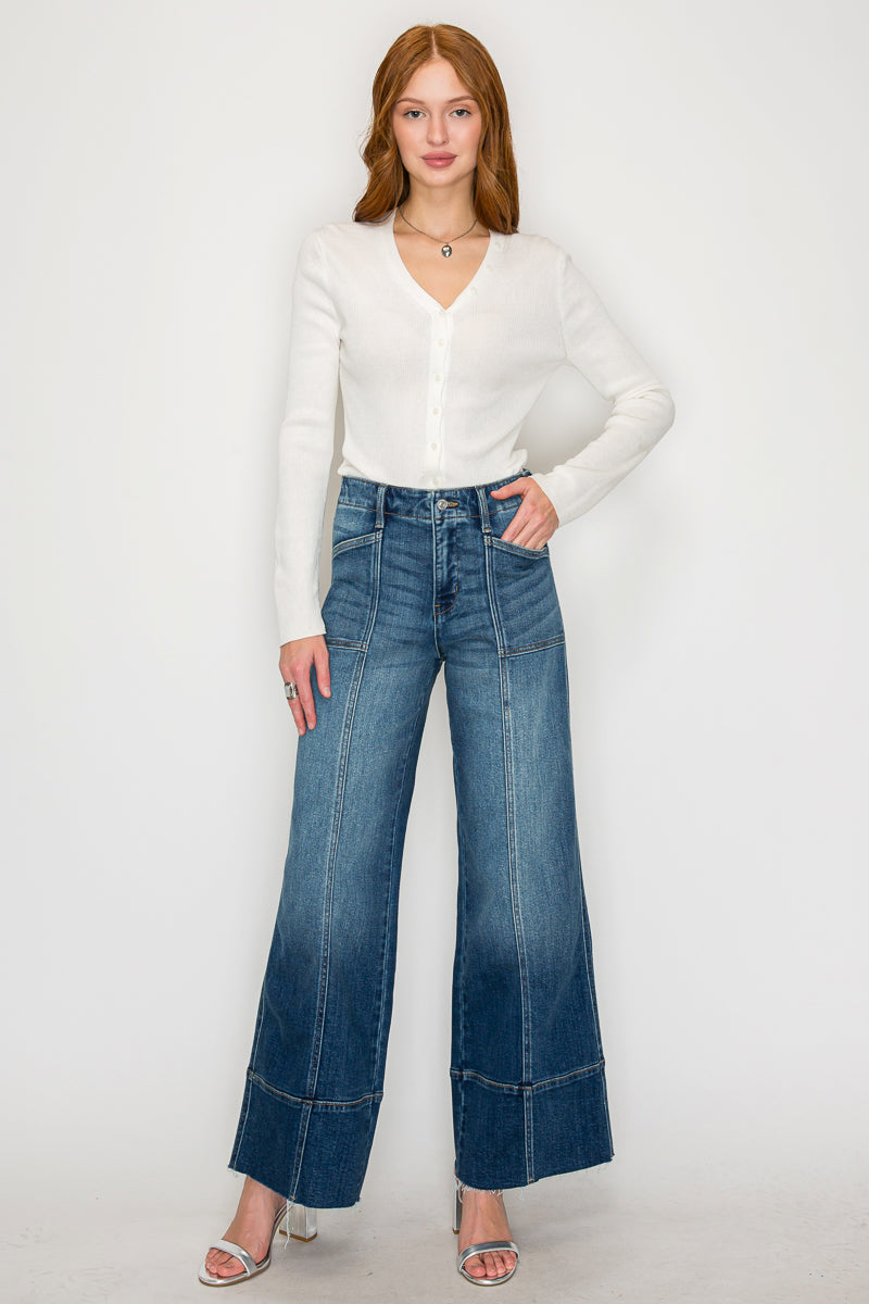 Eco Friendly Tummy Control Slim Palazzo Jeans