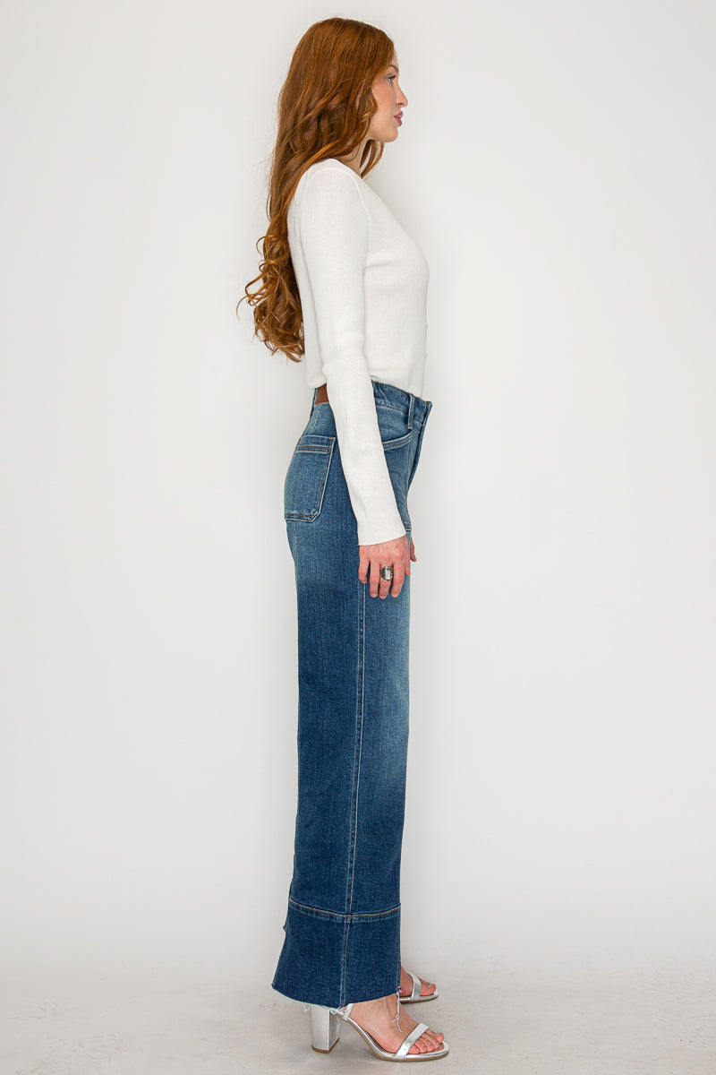 Eco Friendly Tummy Control Slim Palazzo Jeans