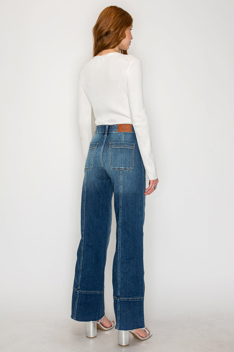 Eco Friendly Tummy Control Slim Palazzo Jeans