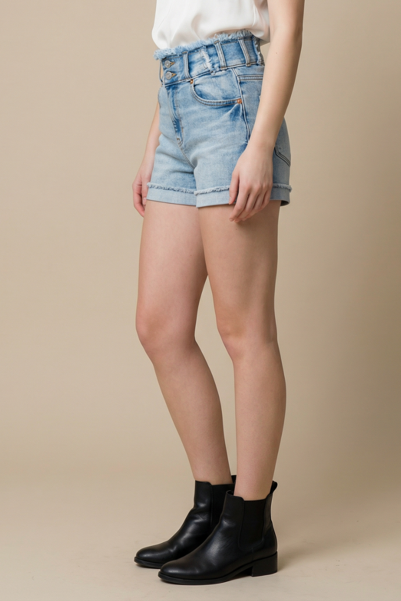 Rylee High Rise Wide Waistband Shorts (Reg & Plus)