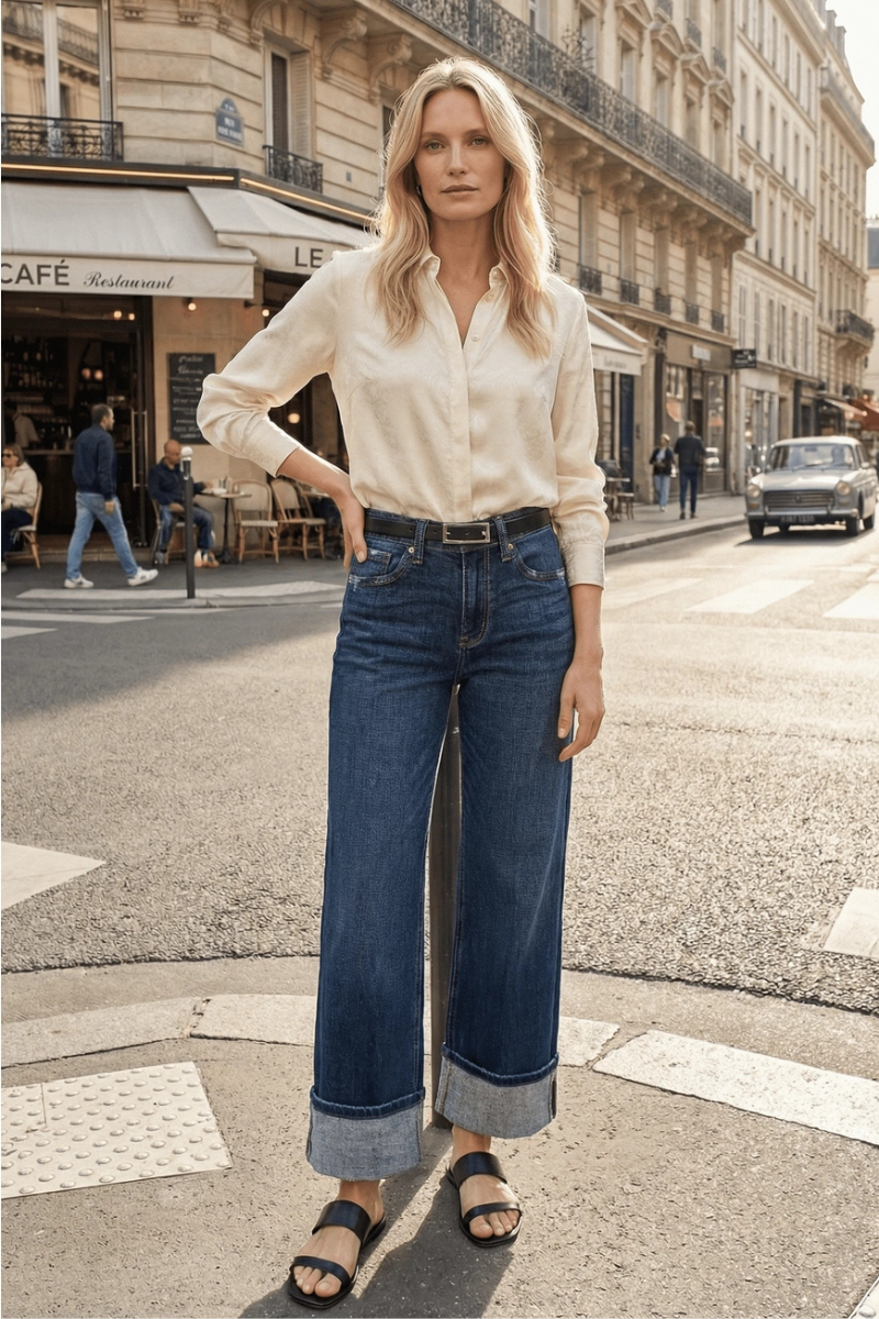 NOELLE INSEAM TRANSFORM HIGH RISE RELAXED STRAIGHT LEG JEANS