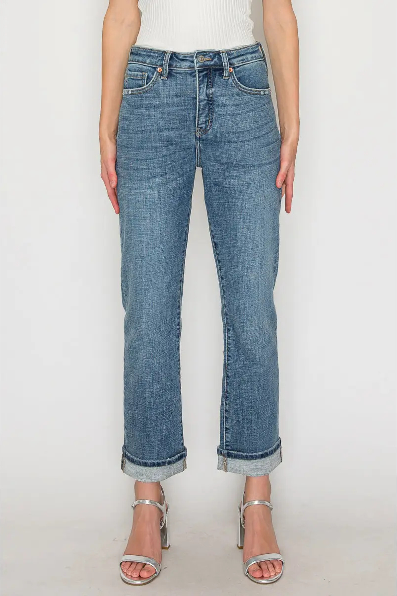 Sabine Tummy Control High Rise Slim Straight Jeans