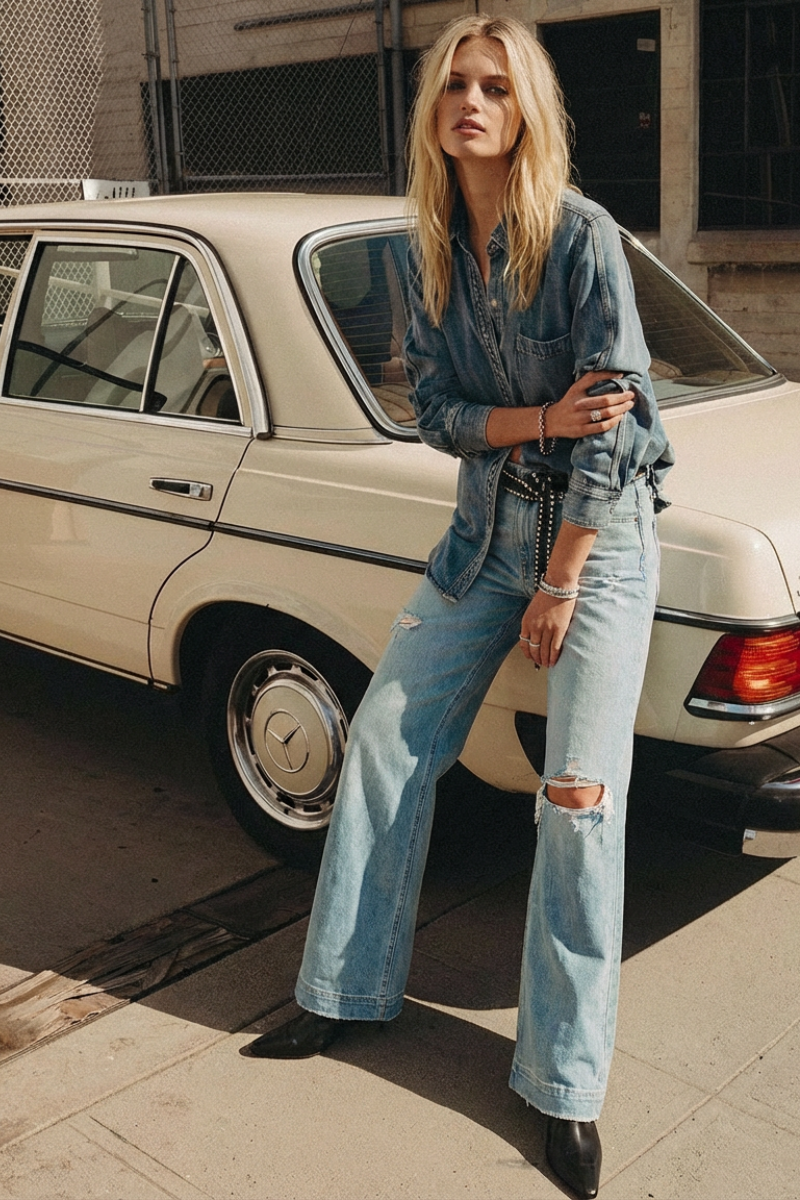 Isabella Corset Ultra High Rise Modern Wide Jeans